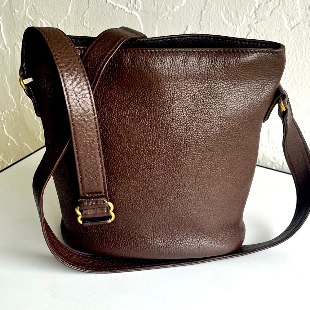 VINTAGE COACH DARK BROWN  LEATHER SONOMA BUCKET BAG 4907